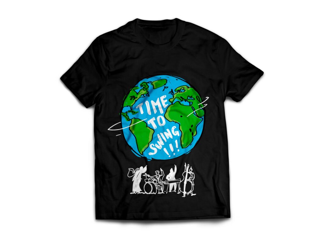 T-Shirt MockUp_time to swing_negra